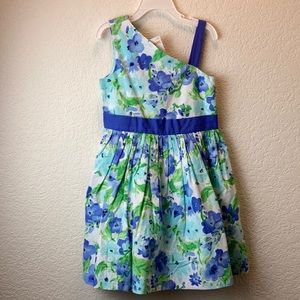 Gymboree New White & Blue Floral Sleeveless Dress C68